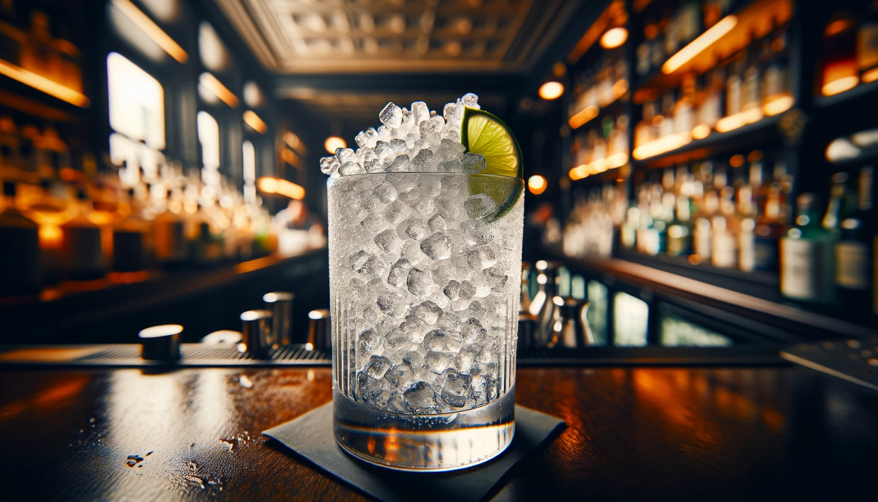 Elevate Your Evening with a Classic Gin and Tonic Featuring Nugget Ice
