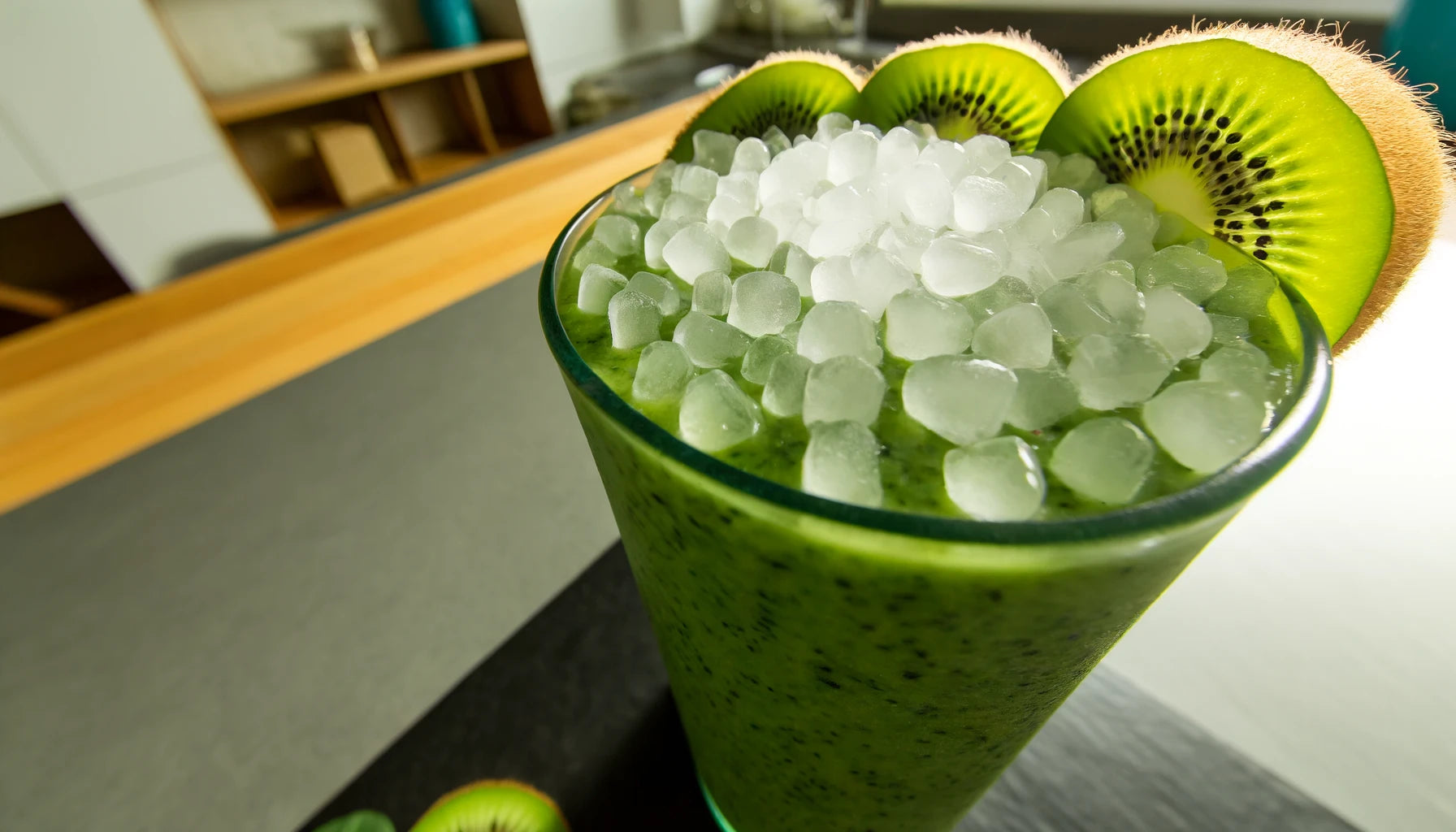 Kiwi and Spinach Smoothie: A Refreshing Twist with Nugget Ice