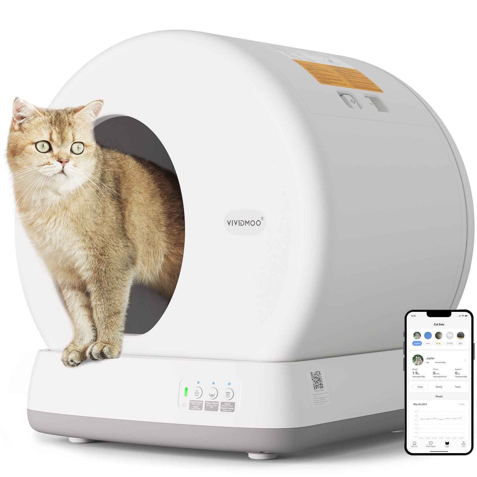 Auto Self-cleaning Cat Litter Box