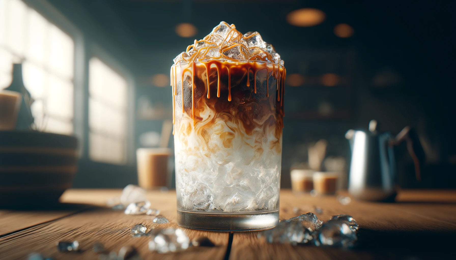 Cool Indulgence: Crafting the Perfect Iced Caramel Macchiato with Vividmoo's Nugget Ice